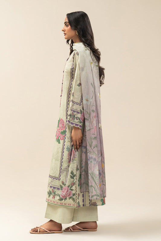 3 PIECE EMBROIDERED LAWN SUIT-FLORET GEM (UNSTITCHED)
