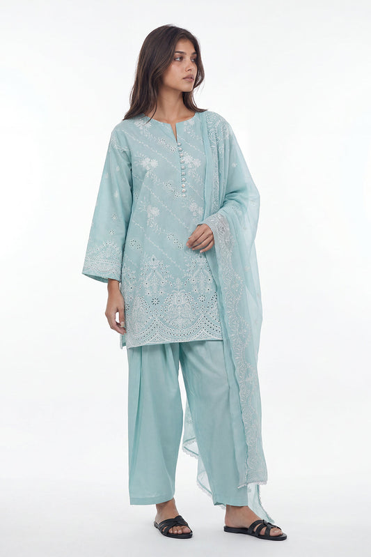 3 PIECE EMBROIDERED LAWN SUIT (LUXURY PRET)