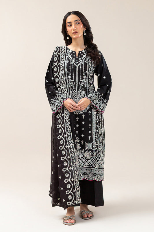 3 PIECE EMBROIDERED LAWN SUIT (LUXURY PRET)