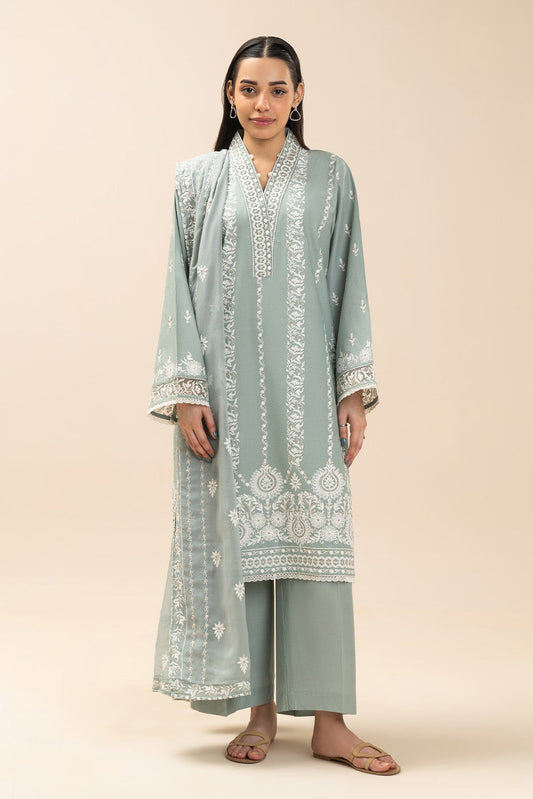 3 PIECE EMBROIDERED LAWN SUIT (LUXURY PRET)