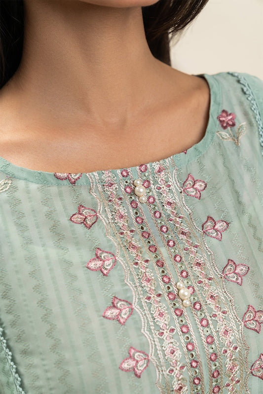 3 PIECE EMBROIDERED JACQUARD  LAWN SUIT-DEW WHISPER (UNSTITCHED)
