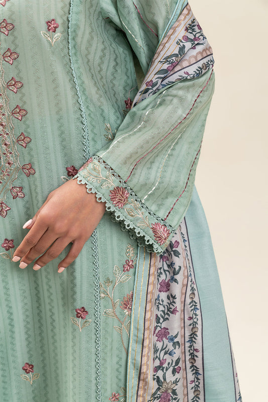 3 PIECE EMBROIDERED JACQUARD  LAWN SUIT-DEW WHISPER (UNSTITCHED)
