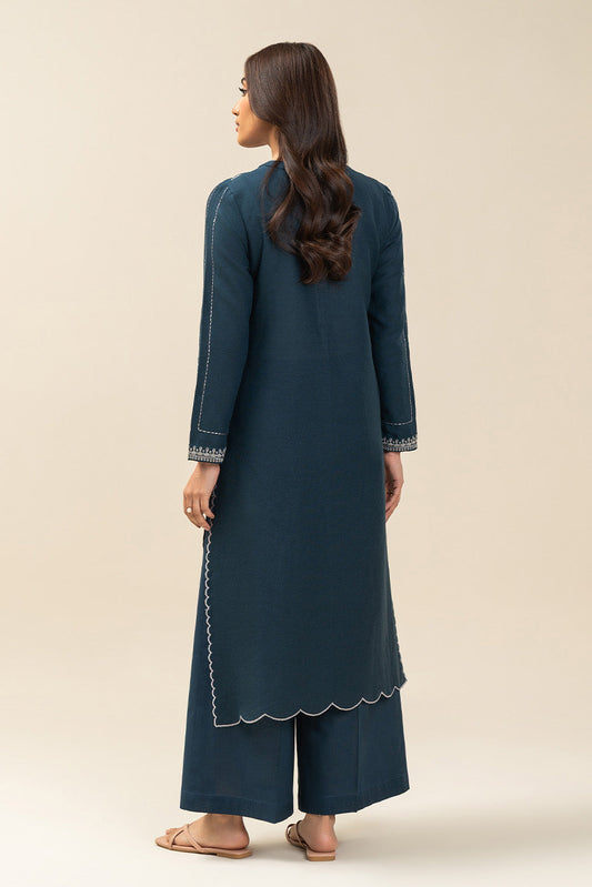 1 PIECE EMBROIDERED  TEXTURED LAWN SUIT-ETHEREAL BLUE (UNSTITCHED)