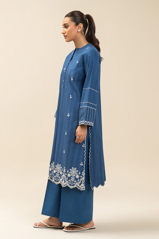 1 PIECE EMBROIDERED  TEXTURED LAWN SUIT-RIVIERA (UNSTITCHED)