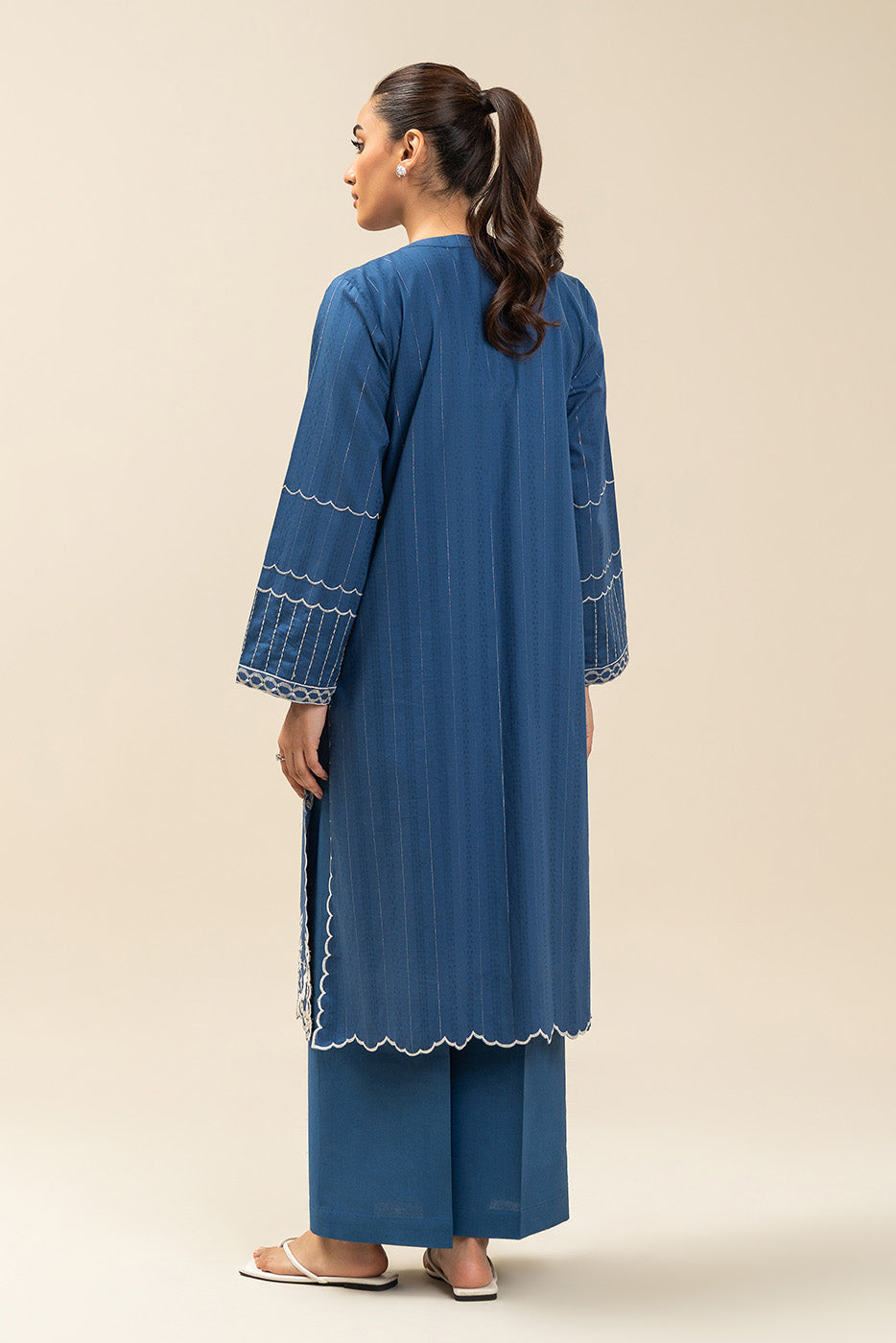 1 PIECE EMBROIDERED  TEXTURED LAWN SUIT-RIVIERA (UNSTITCHED)