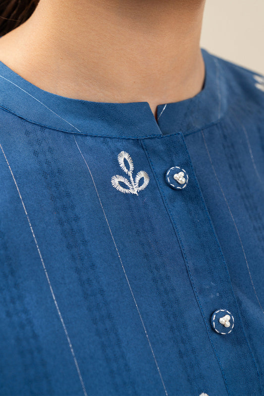 1 PIECE EMBROIDERED  TEXTURED LAWN SUIT-RIVIERA (UNSTITCHED)