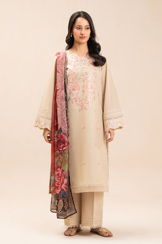 2 PIECE EMBROIDERED LAWN SUIT-PETAL WHISPER (UNSTITCHED)