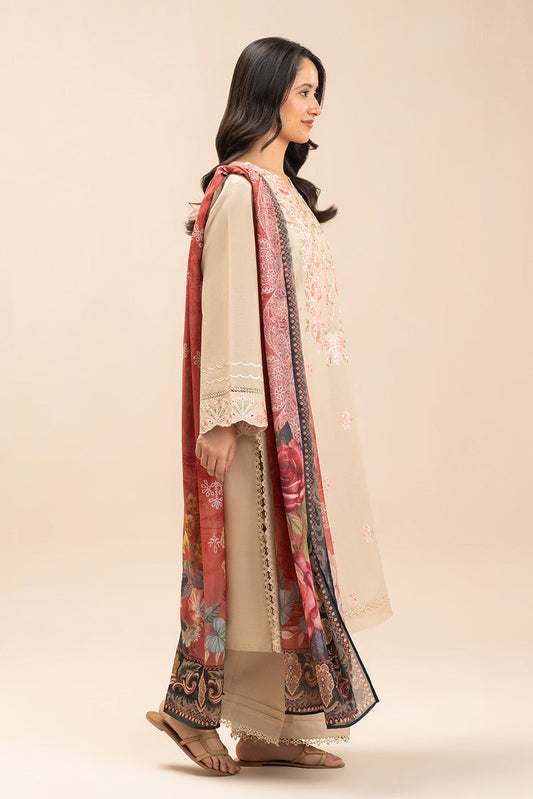 2 PIECE EMBROIDERED LAWN SUIT-PETAL WHISPER (UNSTITCHED)