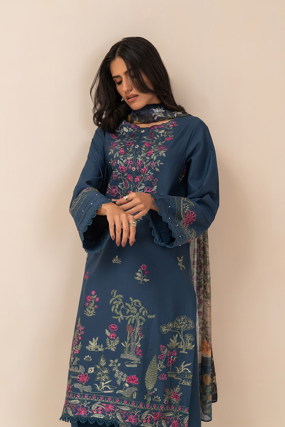 3 PIECE EMBROIDERED LAWN SUIT-ENCHANTED (UNSTITCHED)
