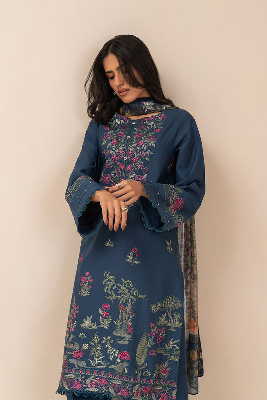 3 PIECE EMBROIDERED LAWN SUIT-ENCHANTED (UNSTITCHED)