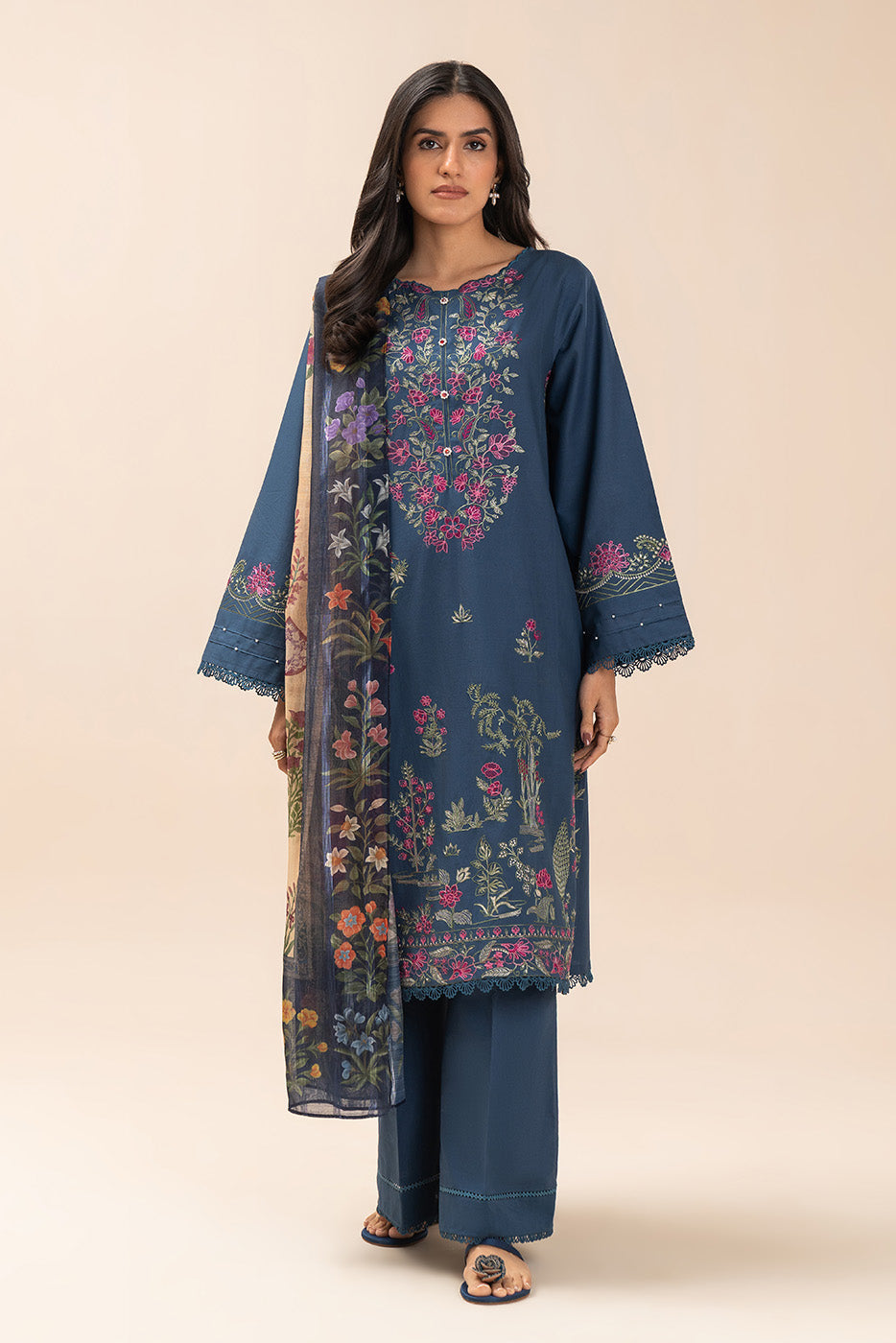 3 PIECE EMBROIDERED LAWN SUIT-ENCHANTED (UNSTITCHED)