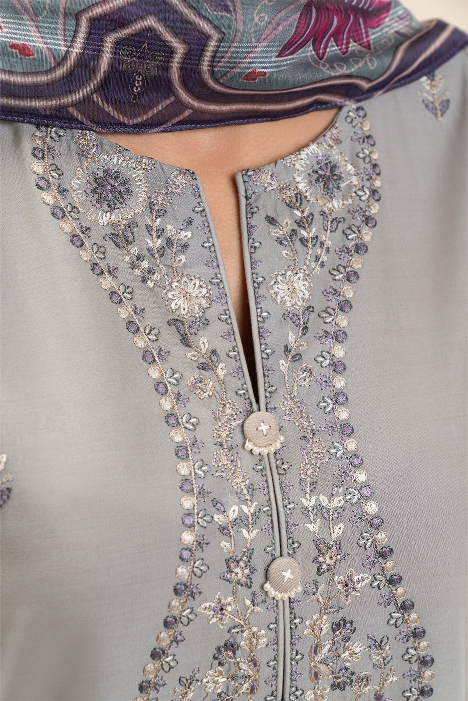 3 PIECE EMBROIDERED LAWN SUIT-ETHEREAL VEIL (UNSTITCHED)