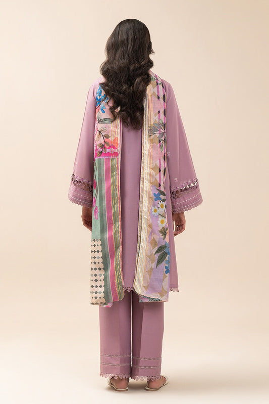 3 PIECE EMBROIDERED LAWN SUIT-PERIWINKLE AURA (UNSTITCHED)