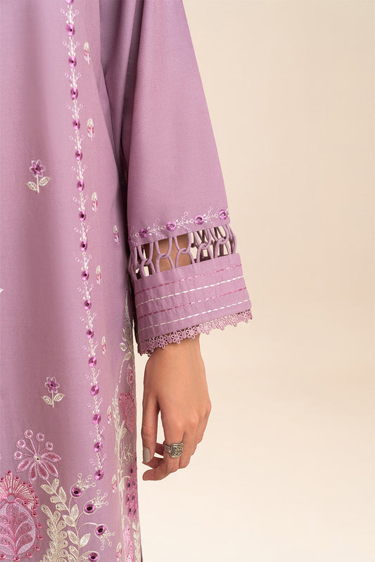 3 PIECE EMBROIDERED LAWN SUIT-PERIWINKLE AURA (UNSTITCHED)