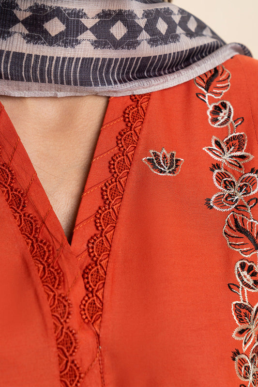 3 PIECE EMBROIDERED LAWN SUIT-SUNSET STREAM (UNSTITCHED)