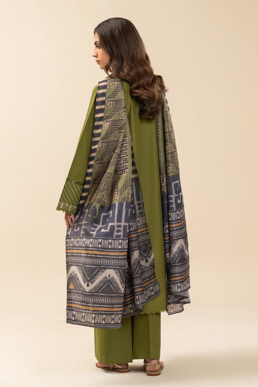 3 PIECE EMBROIDERED LAWN SUIT-JADE LADDER (UNSTITCHED)