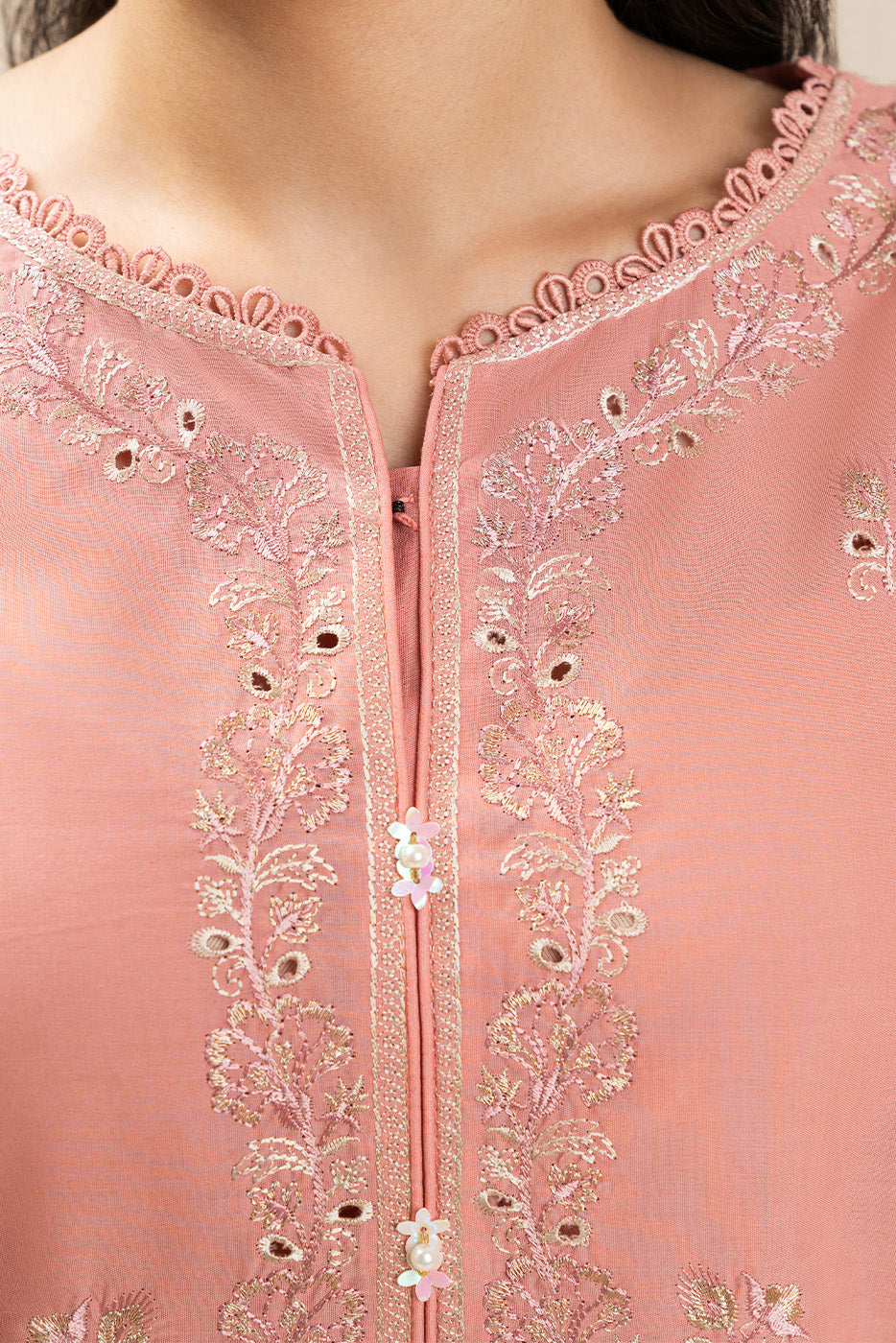 3 PIECE EMBROIDERED LAWN SUIT-MEADOW SAGE (UNSTITCHED)