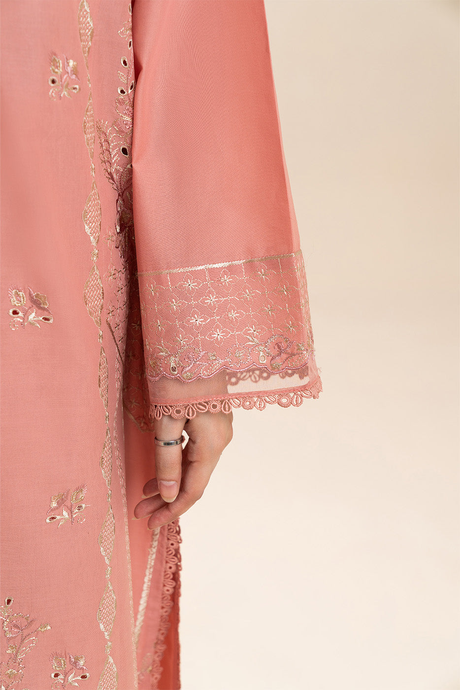 3 PIECE EMBROIDERED LAWN SUIT-MEADOW SAGE (UNSTITCHED)