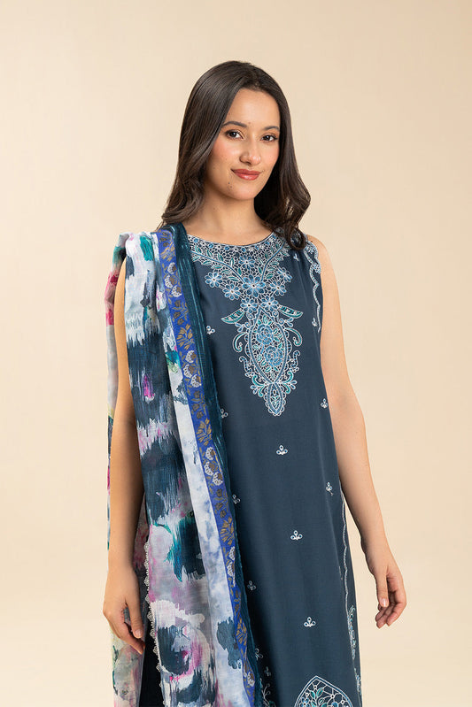 3 PIECE EMBROIDERED LAWN SUIT-STARLIT PETALS (UNSTITCHED)