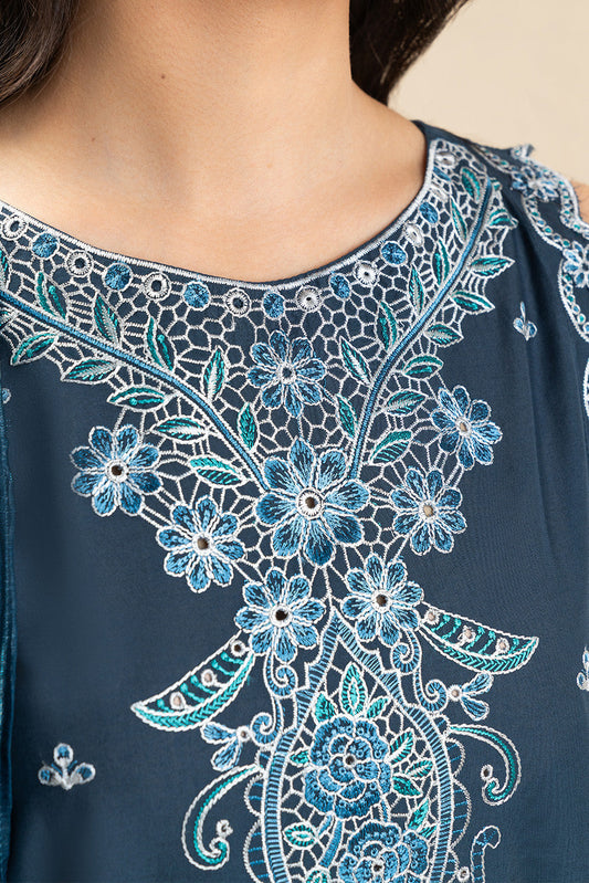 3 PIECE EMBROIDERED LAWN SUIT-STARLIT PETALS (UNSTITCHED)