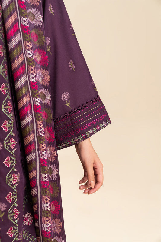 3 PIECE EMBROIDERED LAWN SUIT-AMETHYST BLOOM (UNSTITCHED)