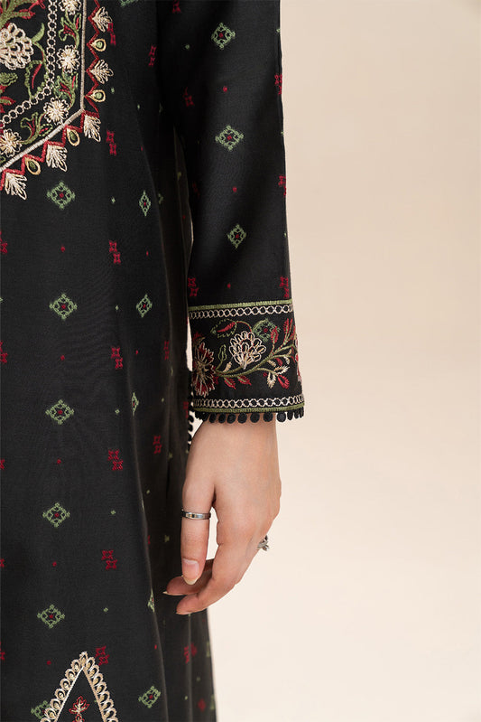 3 PIECE EMBROIDERED  JACQUARD SUIT-SABLE GRACE (UNSTITCHED)
