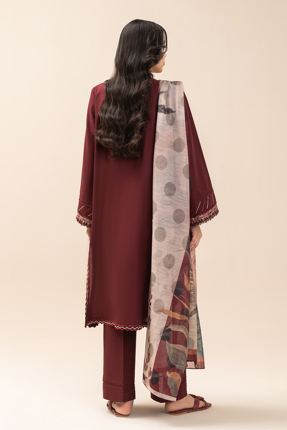 3 PIECE EMBROIDERED LAWN SUIT-BERYL BLUE (UNSTITCHED)