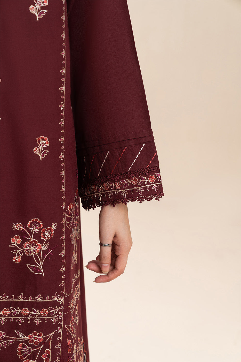 3 PIECE EMBROIDERED LAWN SUIT-BERYL BLUE (UNSTITCHED)