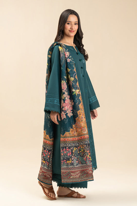 3 PIECE EMBROIDERED LAWN SUIT-PINE GROVE (UNSTITCHED)