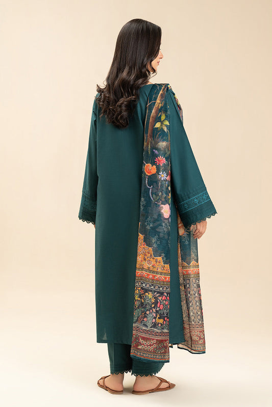 3 PIECE EMBROIDERED LAWN SUIT-PINE GROVE (UNSTITCHED)