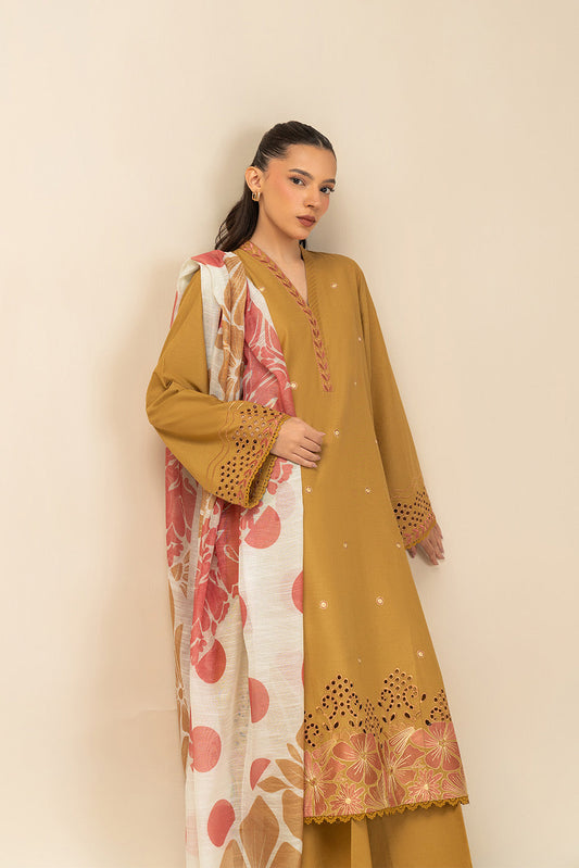 3 PIECE EMBROIDERED LAWN SUIT-SOLAR WHIMSY (UNSTITCHED)