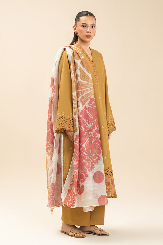 3 PIECE EMBROIDERED LAWN SUIT-SOLAR WHIMSY (UNSTITCHED)
