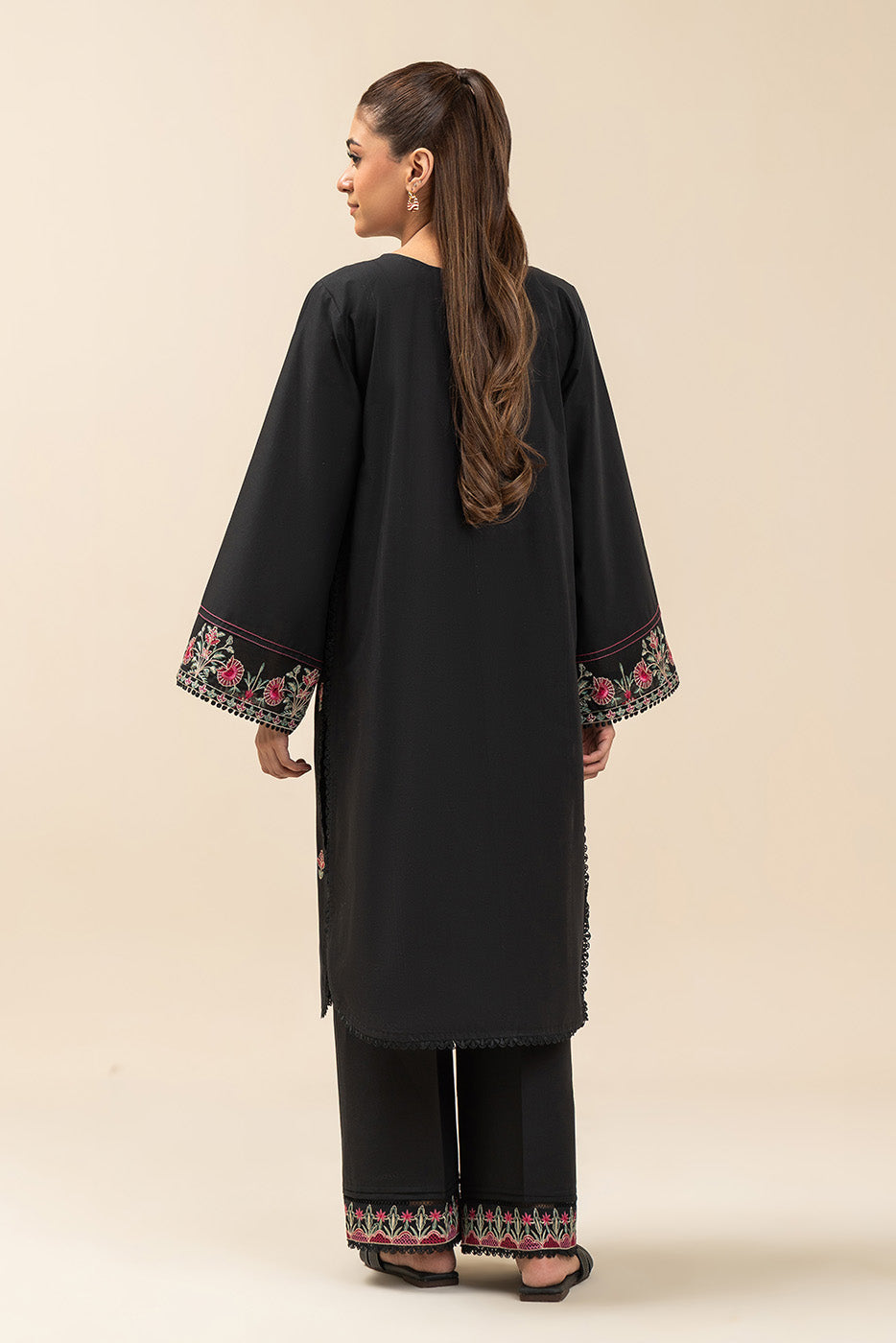 2 PIECE EMBROIDERED LAWN SUIT-TRIBE NOIR (UNSTITCHED)