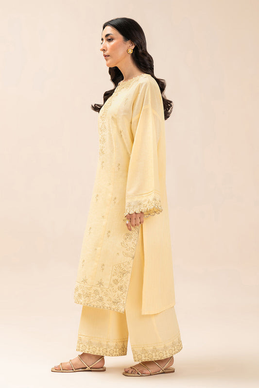 2 PIECE EMBROIDERED TEXTURED LAWN SUIT-AMBER BLING (UNSTITCHED)
