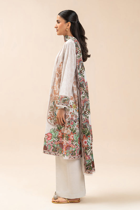 3 PIECE PRINT LAWN SUIT-PARTERRE YARD (UNSTITCHED)