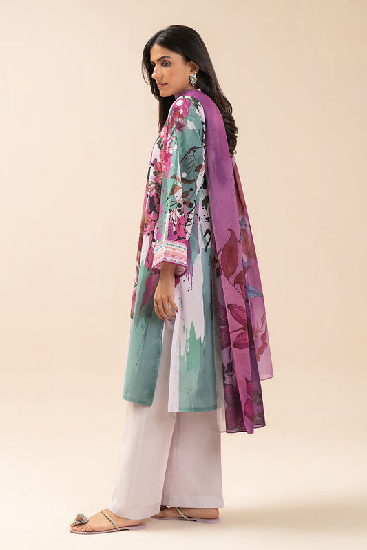 3 PIECE PRINT LAWN SUIT-ORCHARD SPLASH (UNSTITCHED)