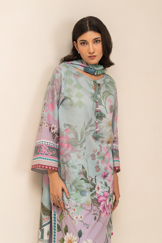 3 PIECE PRINT LAWN SUIT-FLORINA BREEZE (UNSTITCHED)