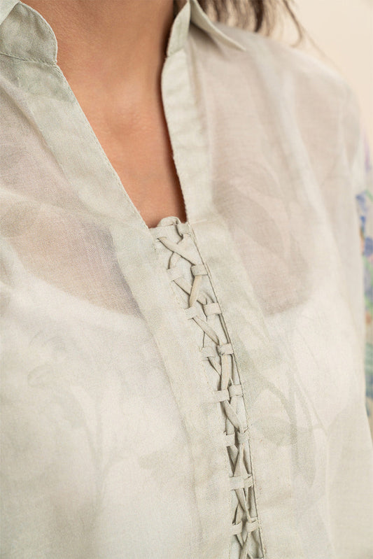 3 PIECE PRINTED LAWN SUIT-SPRING SERENITY (UNSTITCHED)