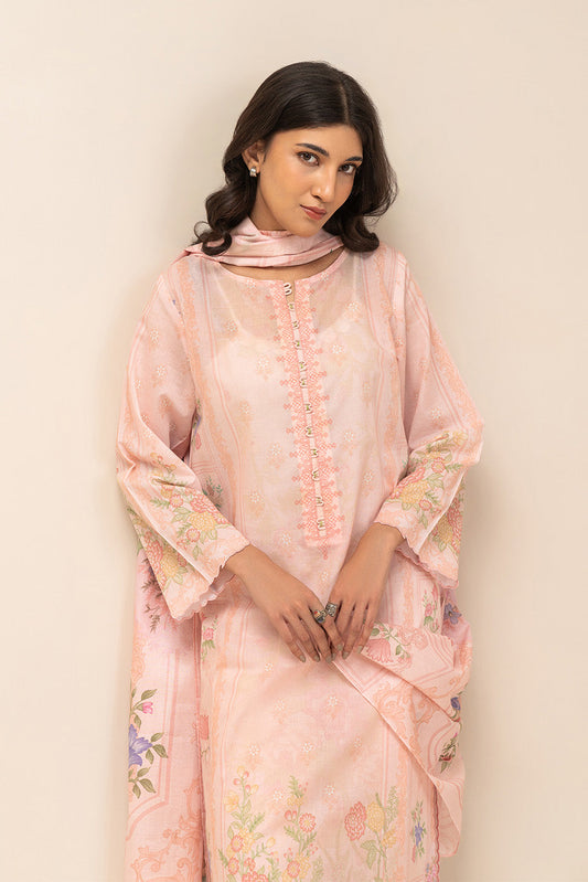 3 PIECE PRINT LAWN SUIT-PASTEL SERENITY (UNSTITCHED)