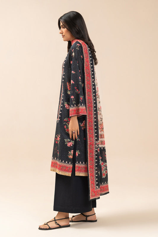 3 PIECE PRINT LAWN SUIT-FLORAL MUSK (UNSTITCHED)