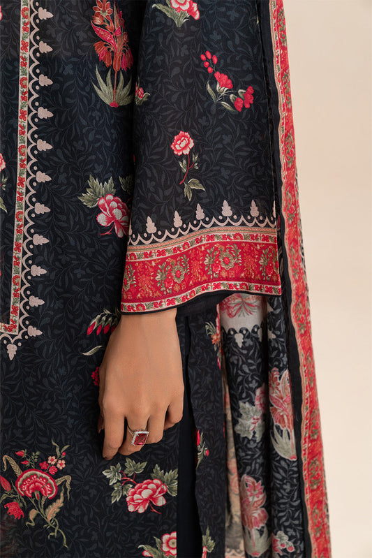 3 PIECE PRINT LAWN SUIT-FLORAL MUSK (UNSTITCHED)