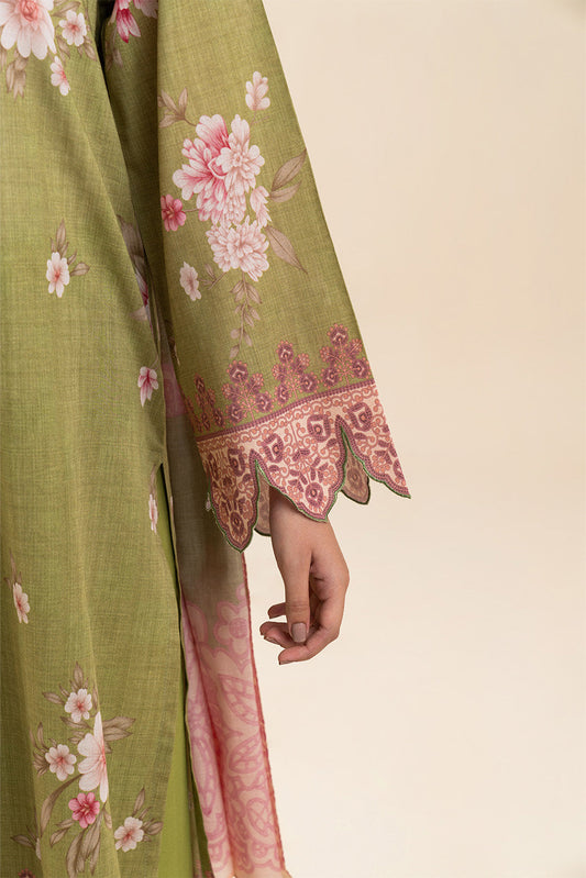 3 PIECE PRINTED LAWN SUIT-GRASS GAINS (UNSTITCHED)