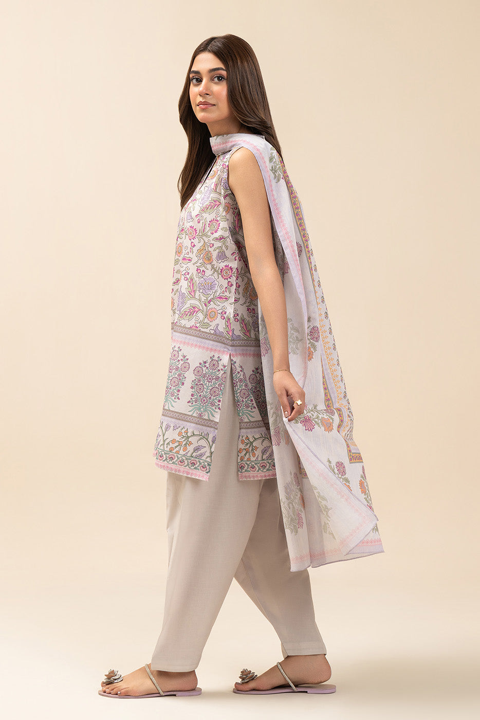 3 PIECE PRINTED LAWN SUIT-RADIANT DELIGHT (UNSTITCHED)
