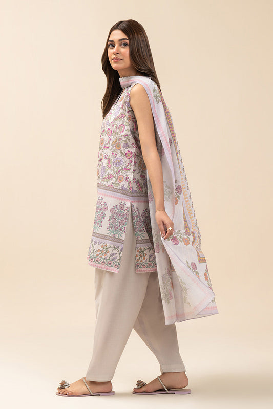 3 PIECE PRINTED LAWN SUIT-RADIANT DELIGHT (UNSTITCHED)