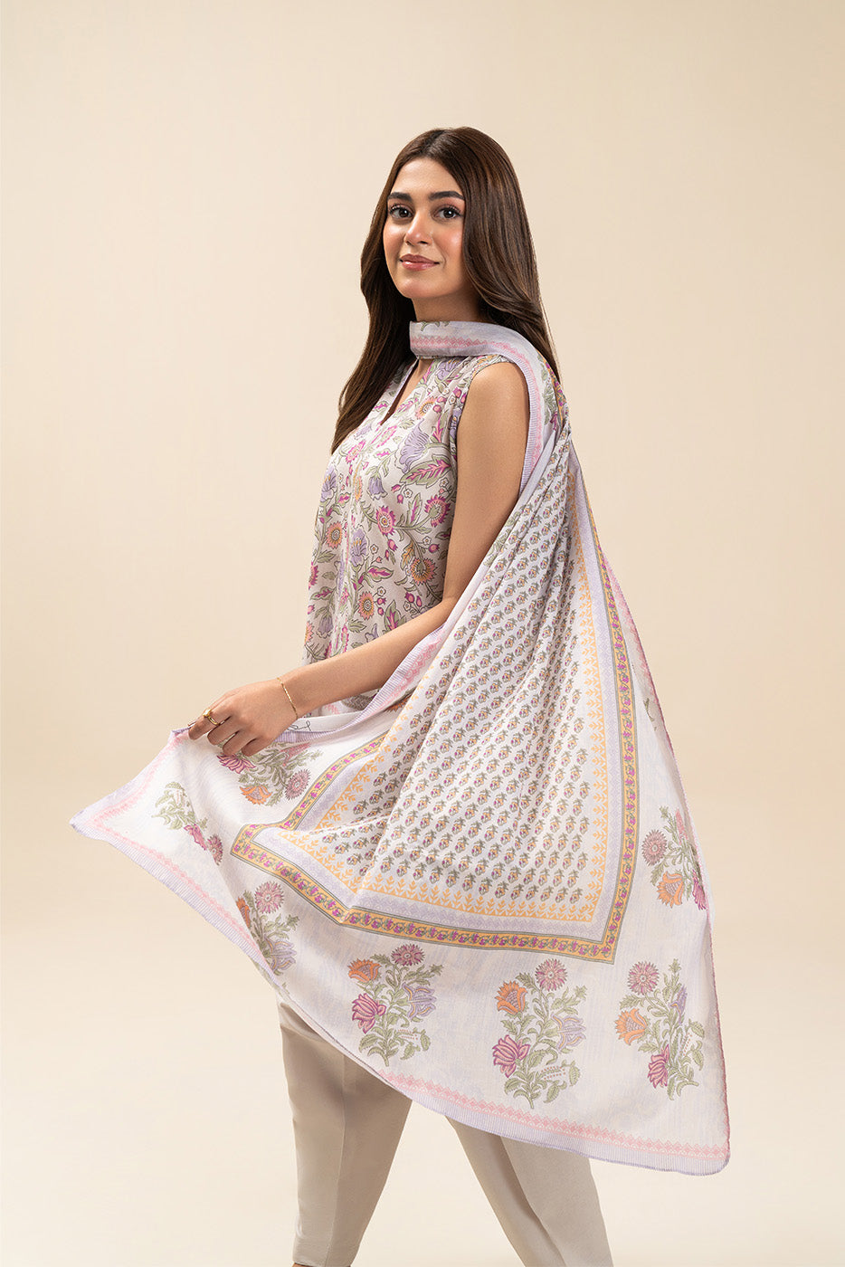 3 PIECE PRINTED LAWN SUIT-RADIANT DELIGHT (UNSTITCHED)