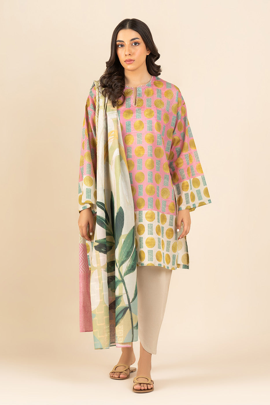 3 PIECE PRINTED LAWN SUIT (PRET)