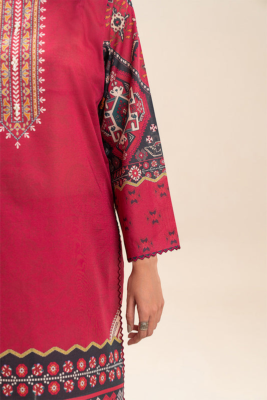 3 PIECE PRINT LAWN SUIT-SCARLET AURA (UNSTITCHED)