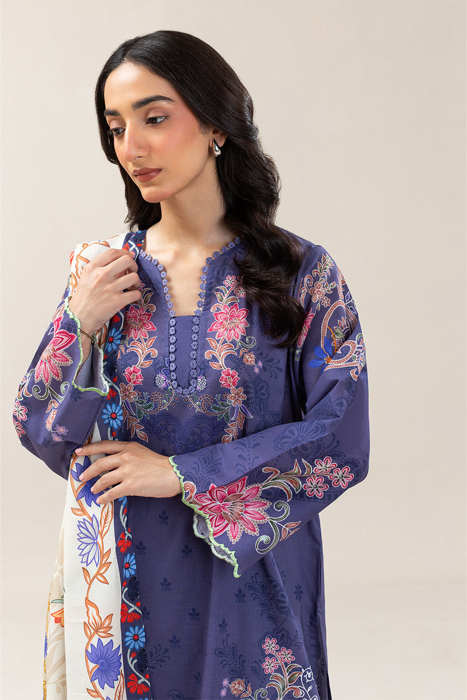 3 PIECE PRINTED LAWN SUIT (PRET)