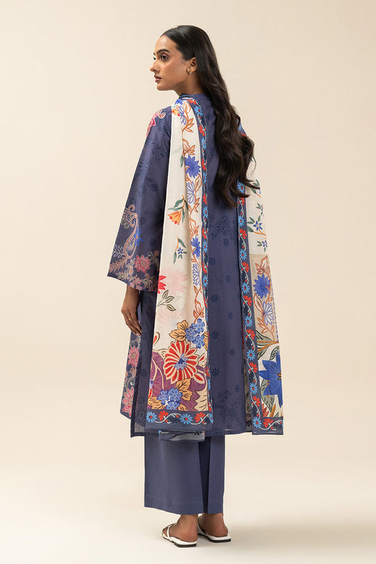 3 PIECE PRINTED LAWN SUIT-BERYL HERB (UNSTITCHED)