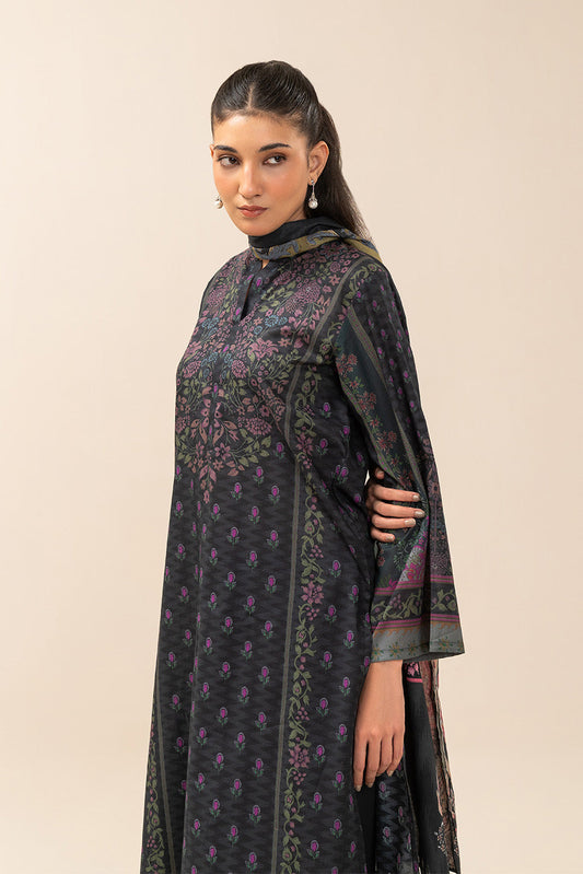 3 PIECE PRINT LAWN SUIT-FIREFLY GLOW (UNSTITCHED)